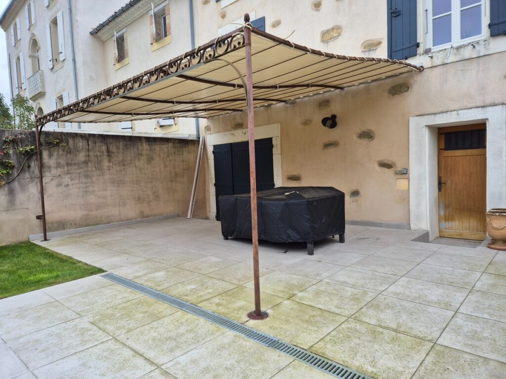Bâche pergola fer forge